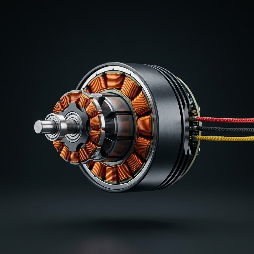 Micro BLDC Motor Assembly 3D Render